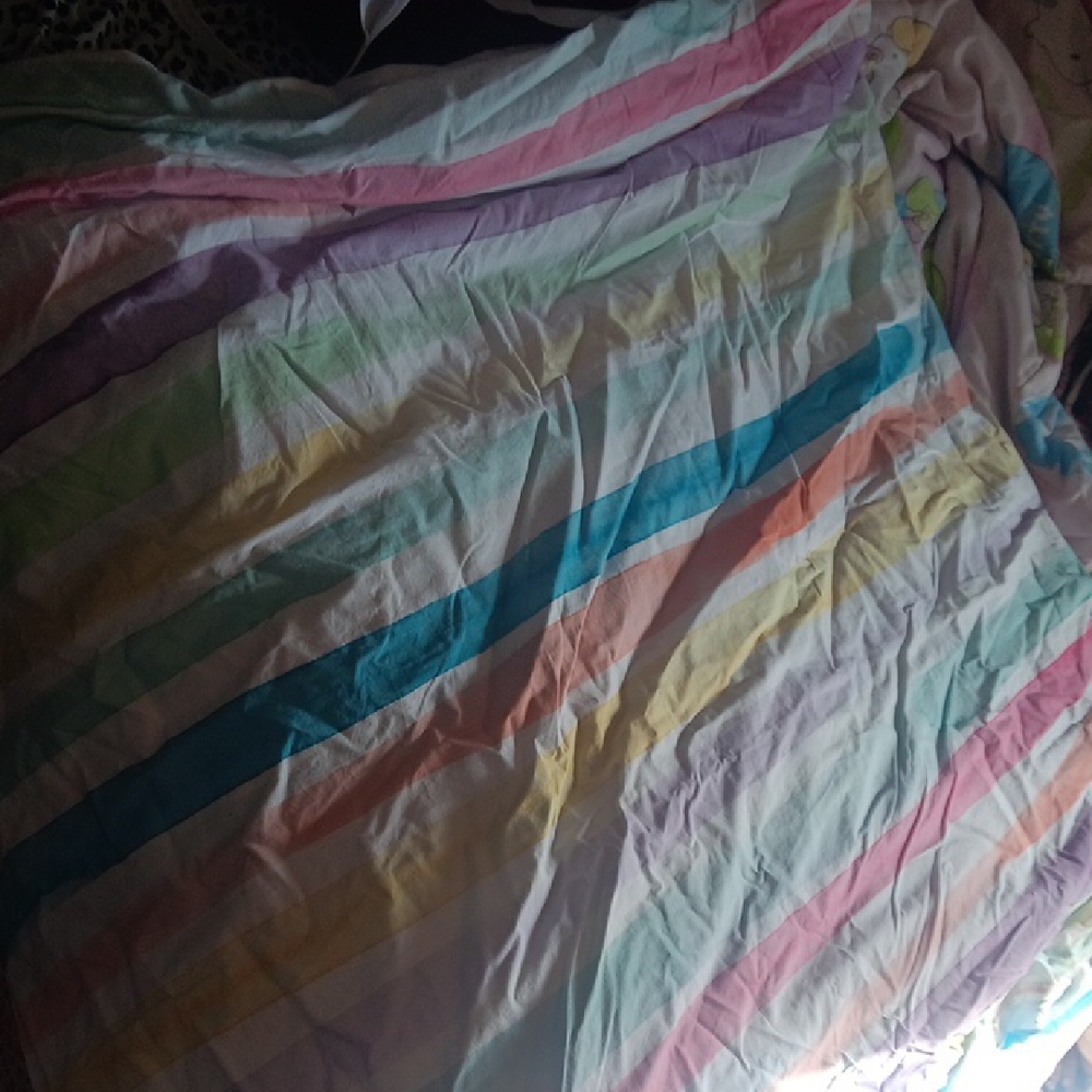 Multicolor Striped Duvet Cover
